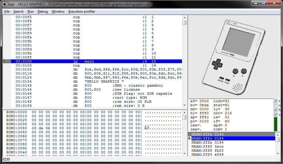 Rom Graphics Building a Game Boy ROM to display images | gameboy-graphics